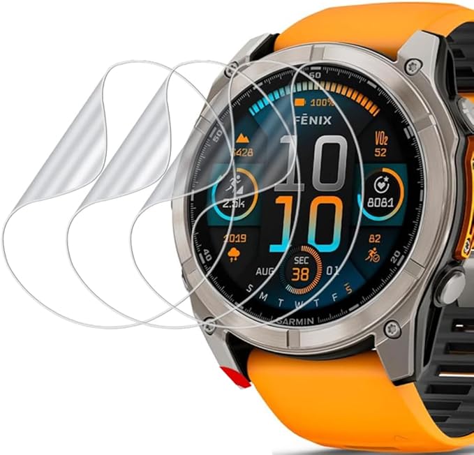 Smartwatch Screen Film - 1-3 ชิ้นฟิล์มไฮโดรเจลสำหรับการ์มิน ฟินิกซ์​​8 51 มม.47 มม.43