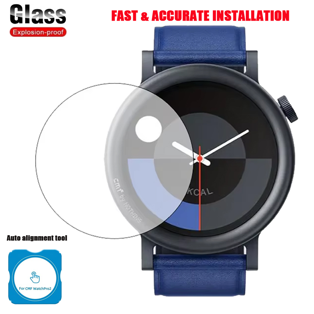 Glass Protector Auto - กระจกนิรภัยสําหรับ CMF Watch Pro 2 นาฬิกาป้องกันหน้าจออัตโนมัติการจัดตําแหน่งเครื่องมือความแข็งความละเอียดสูง