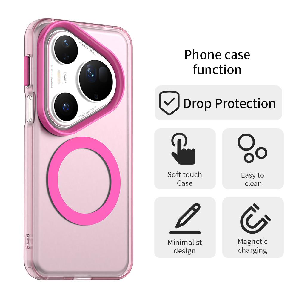 Huawei Pura 70 - เคสโทรศัพท์สีลูกกวาดสำหรับชาร์จไร้สาย Magsafe Huawei Pura 80 70