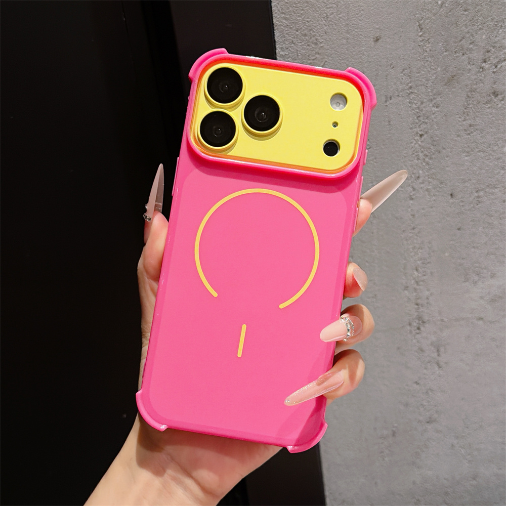Apple Iphone 16 - เคสโทรศัพท์แบบมีสีตัดกันสำหรับ iPhone 17 16 15 Pro