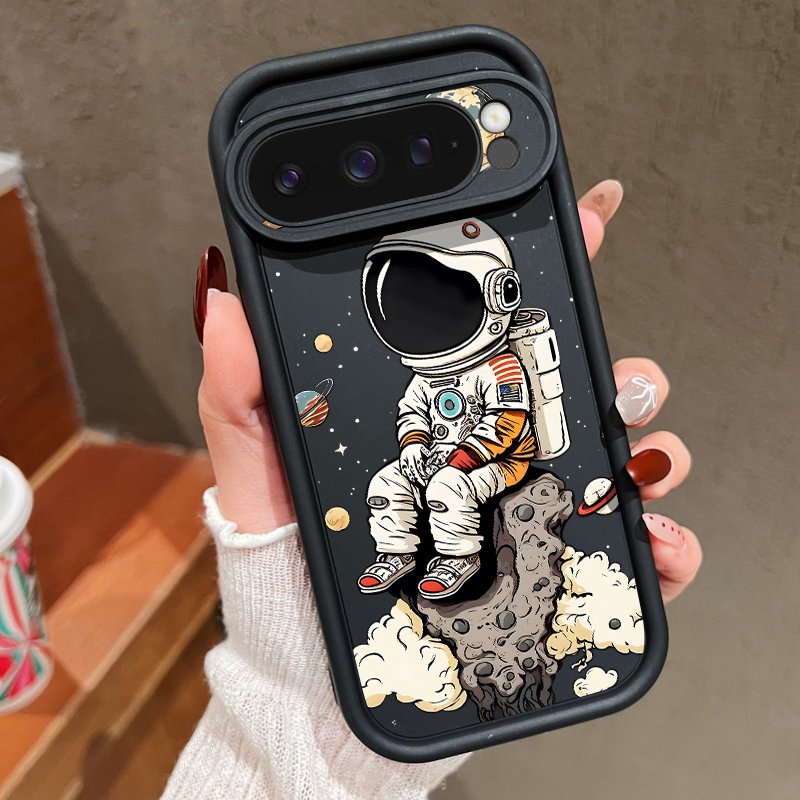 Google Pixel 8A - การ์ตูนนักบินอวกาศพิมพ์เคสโทรศัพท์ TPU สำหรับกูเกิลพิกเซล 10 8 7