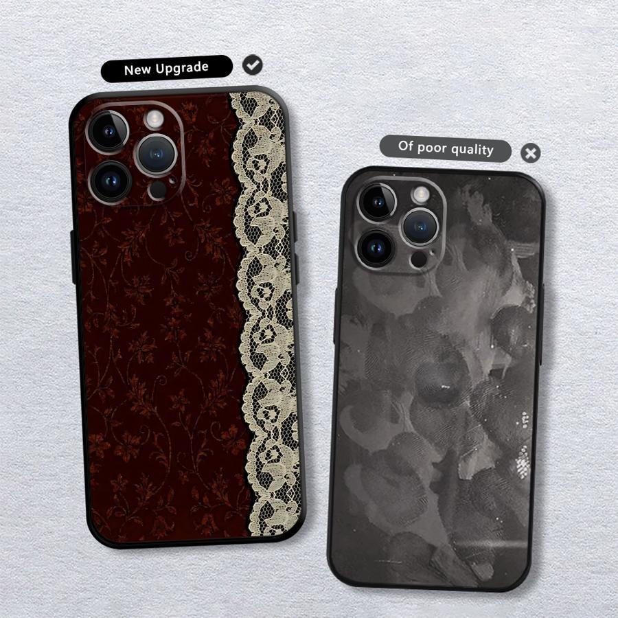 เคสโทรศัพท์ลายลูกไม้สีดำและสีแ - Apple Iphone 16 บทวิจารณ์และราคา